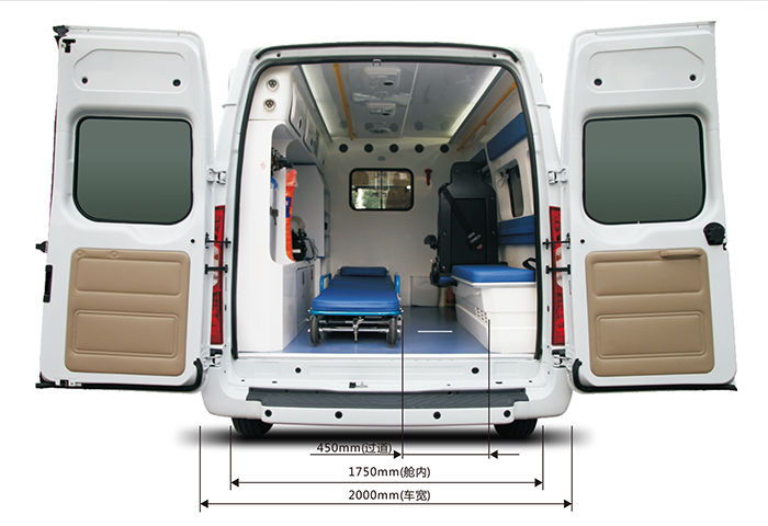 新世代短軸中頂救護(hù)車V348監(jiān)護(hù)型醫(yī)療艙照片